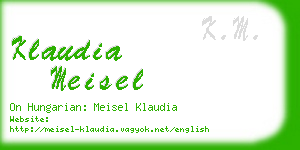klaudia meisel business card